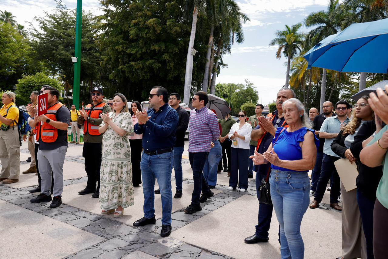 Simulacro Nacional en Palacio de Gobierno de Culiacán