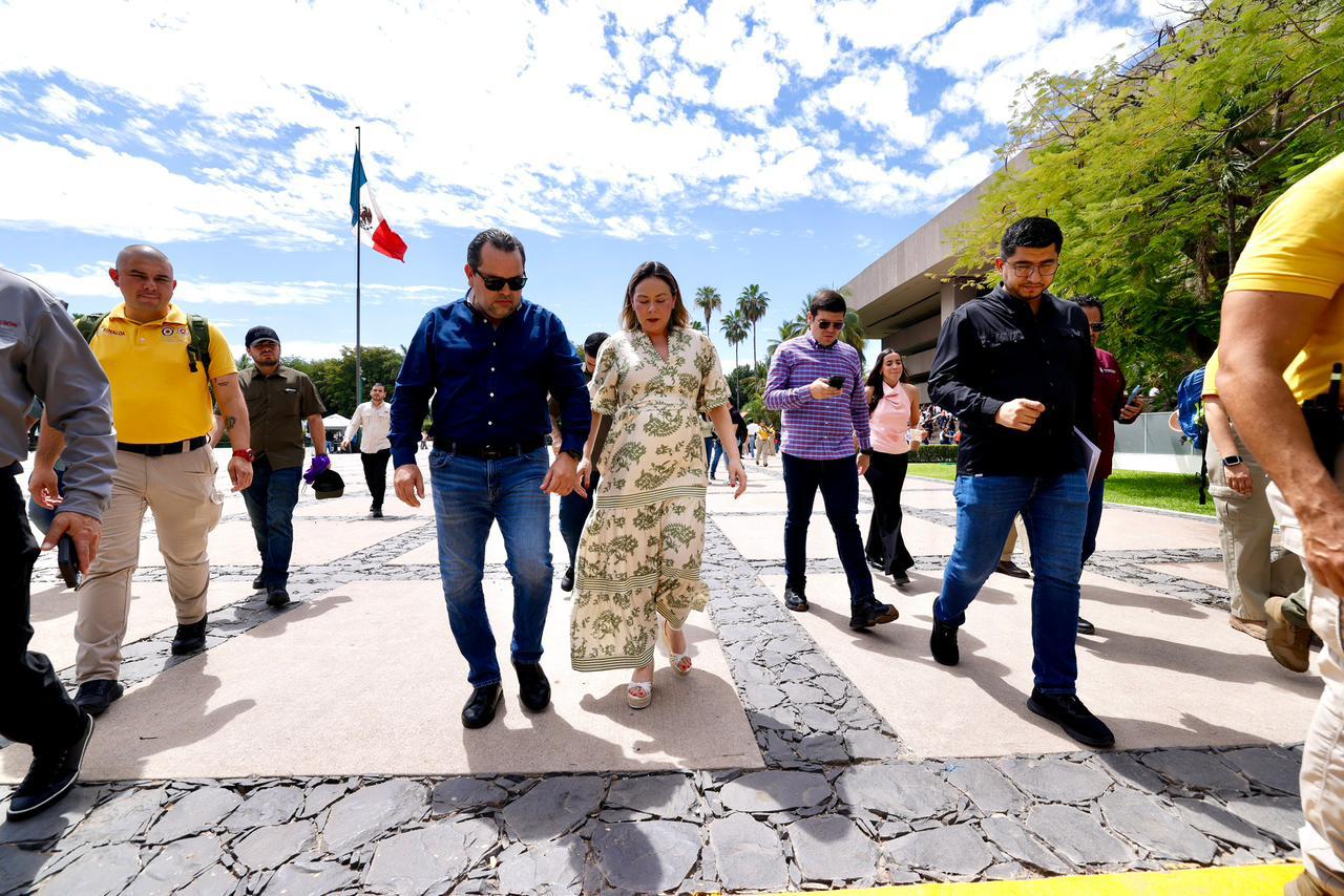 Simulacro Nacional en Palacio de Gobierno de Culiacán