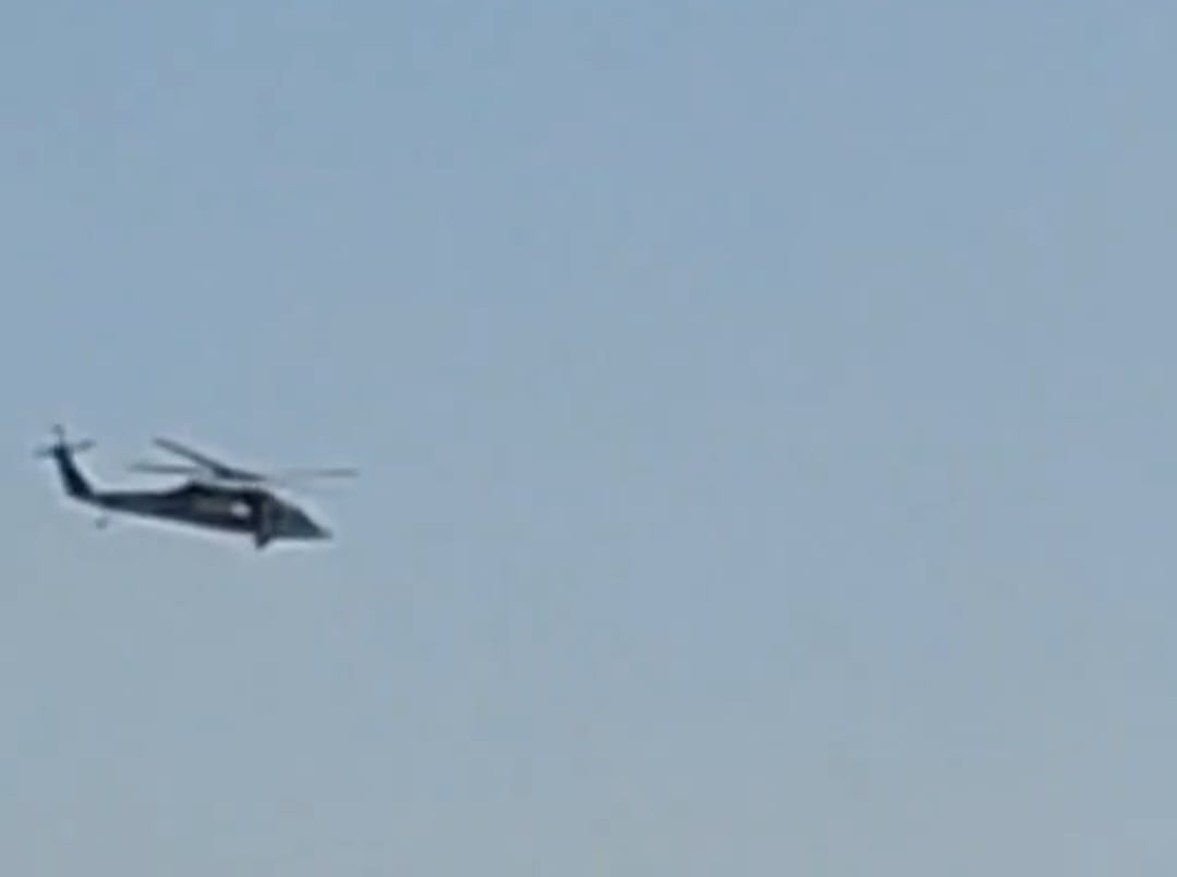 Sobrevuelo de helicóptero en Guasave