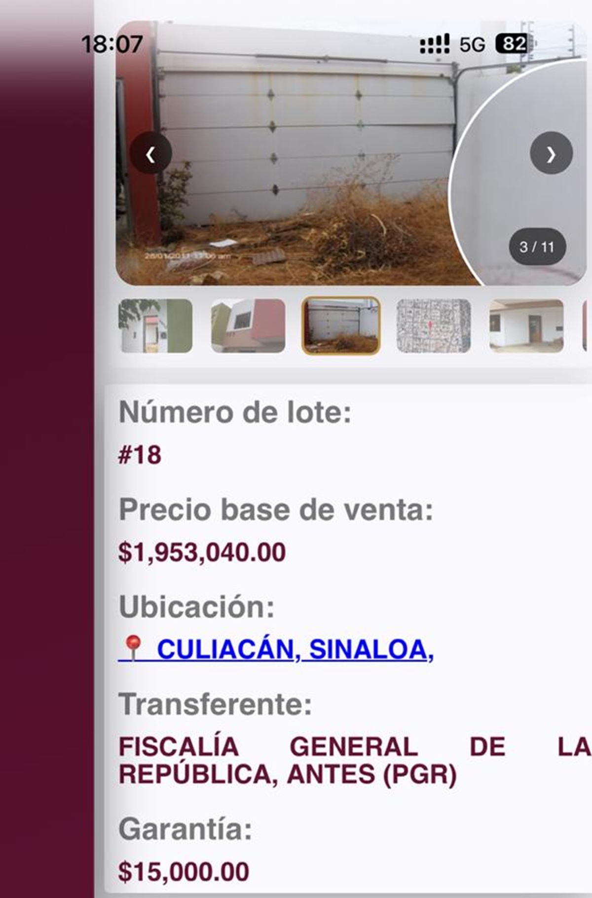 Subasta de casa en Culiacán, donde capturaron a Alfredo Beltrán 'El Mochomo'