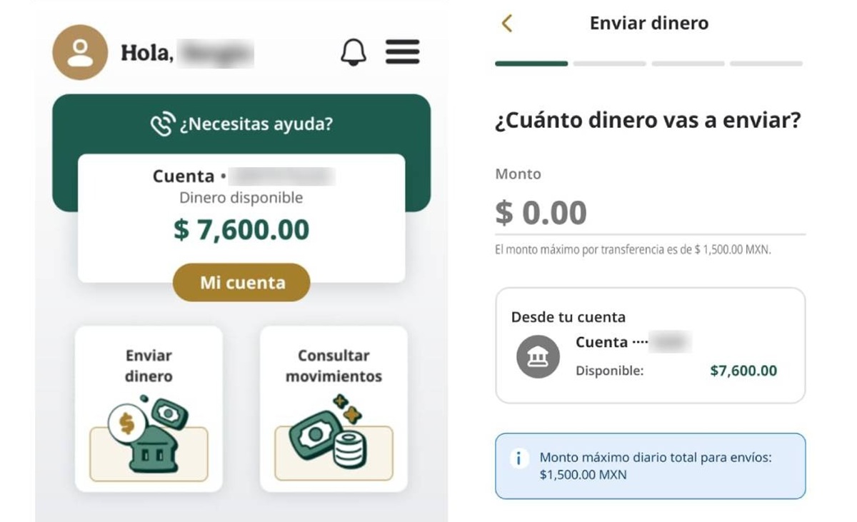 Transferencias a través de la app del Banco del Bienestar