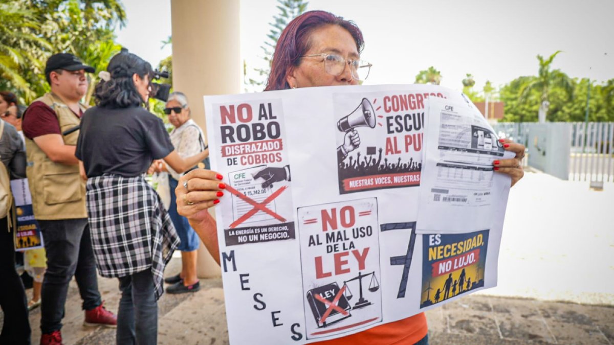 usuarios de energia electrica se manifiestan en el congreso cobro