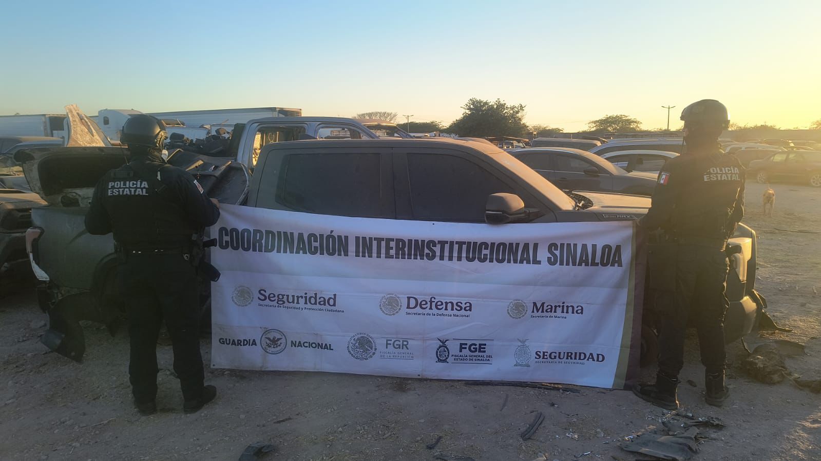 Vehículo asegurado en El Tecomate, Mazatlán