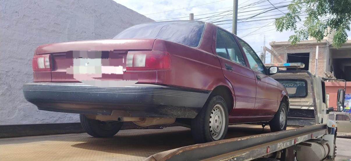 Vehículo asegurado en Mazatlán