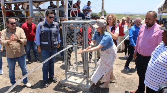 Para enfrentar el estiaje, Yeraldine Bonilla inaugura obra hidráulica en Barras de Piaxtla, San Ignacio, Sinaloa