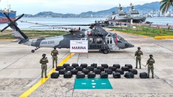 Marina asegura 1.3 toneladas de cocaína en Guerrero