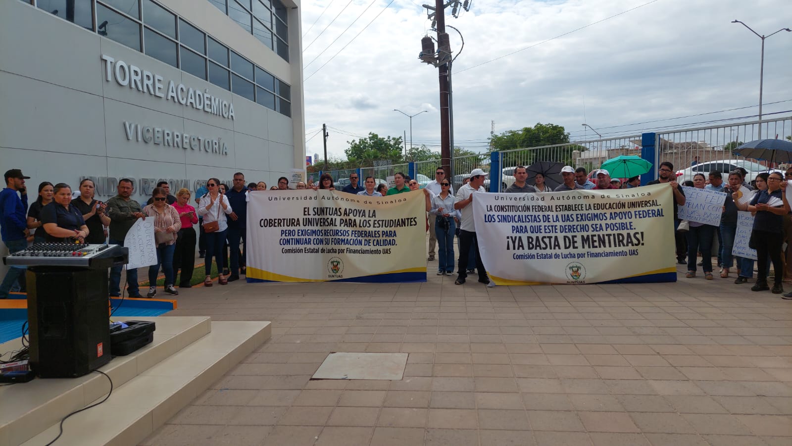 Alzan la voz en la UAS Centro-Norte; demandan apoyo financiero para la universidad
