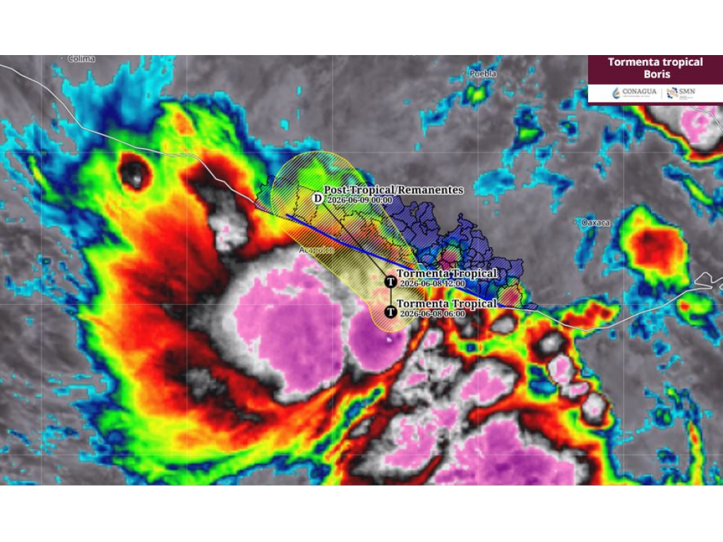 Boris tormenta tropical en el Pacifico