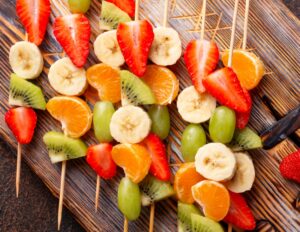 Brochetas de frutas