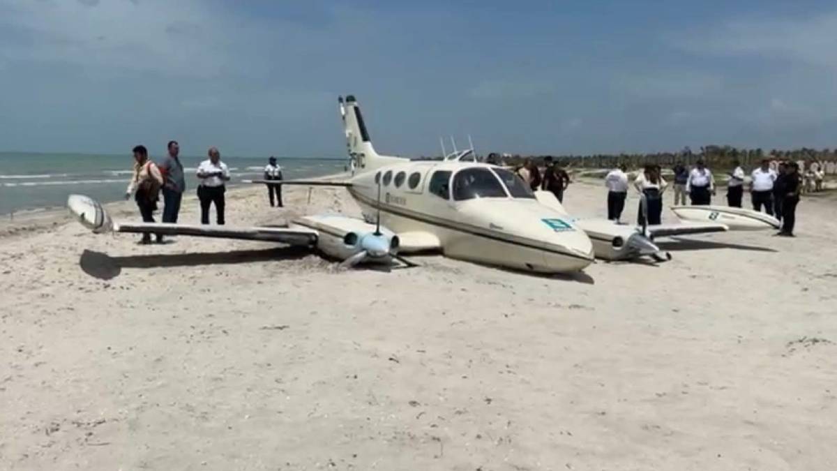 Aeronave con pasajeros presuntamente de Culiacán, aterriza de emergencia en Ciudad del Carmen, Campeche