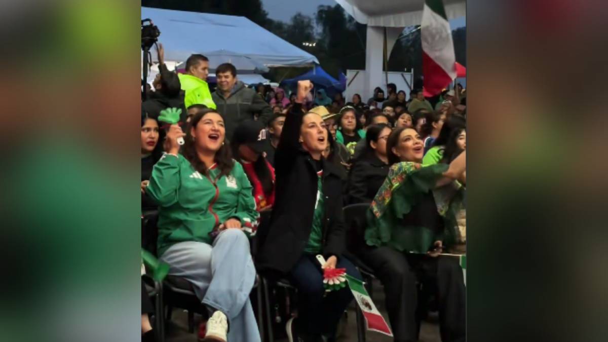 Claudia Sheinbaum alienta al Tri desde Azcapotzalco: “¡Vamos México!”