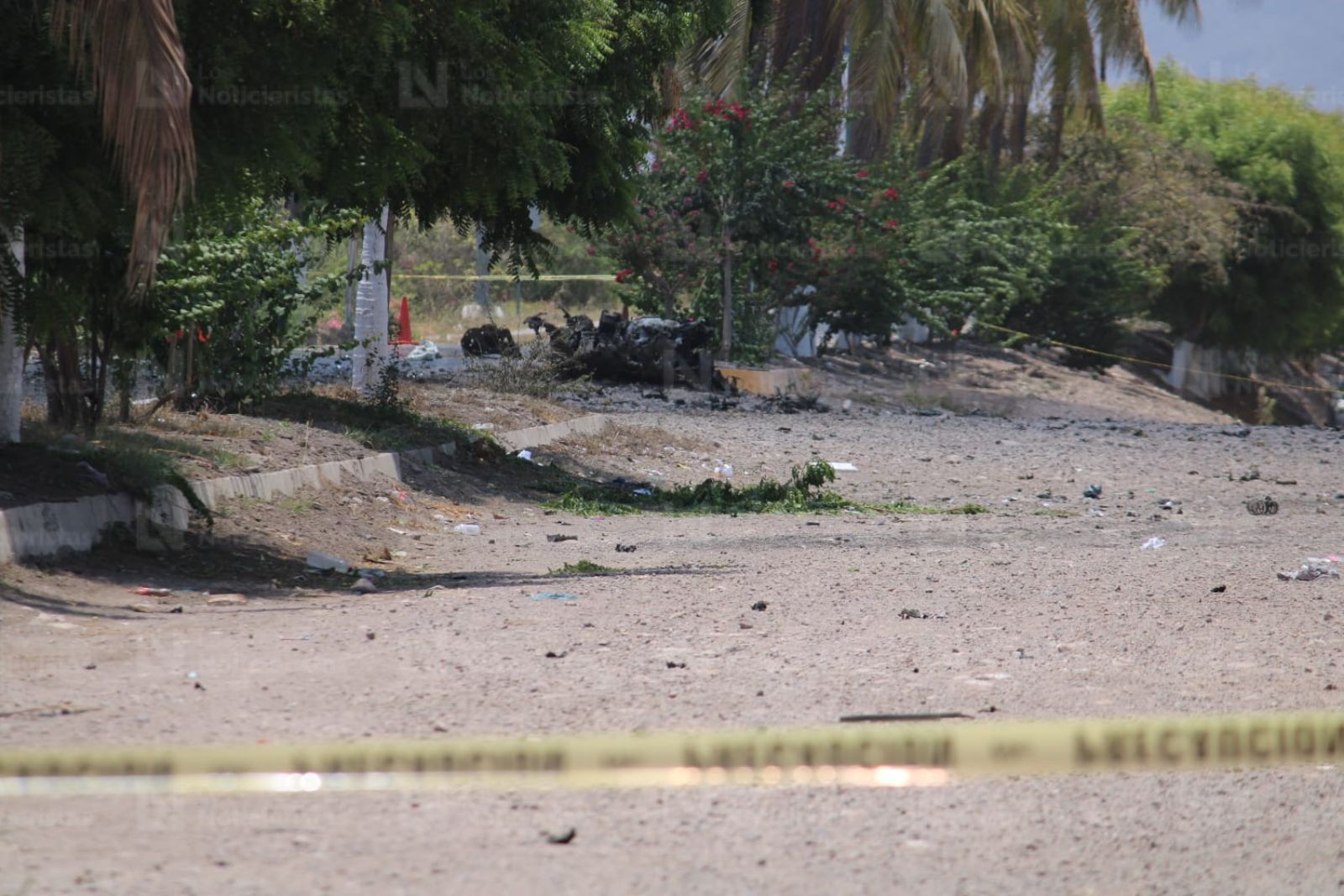 Continúa operativo militar tras explosión de vehículo con explosivos en Escuinapa, Sinaloa