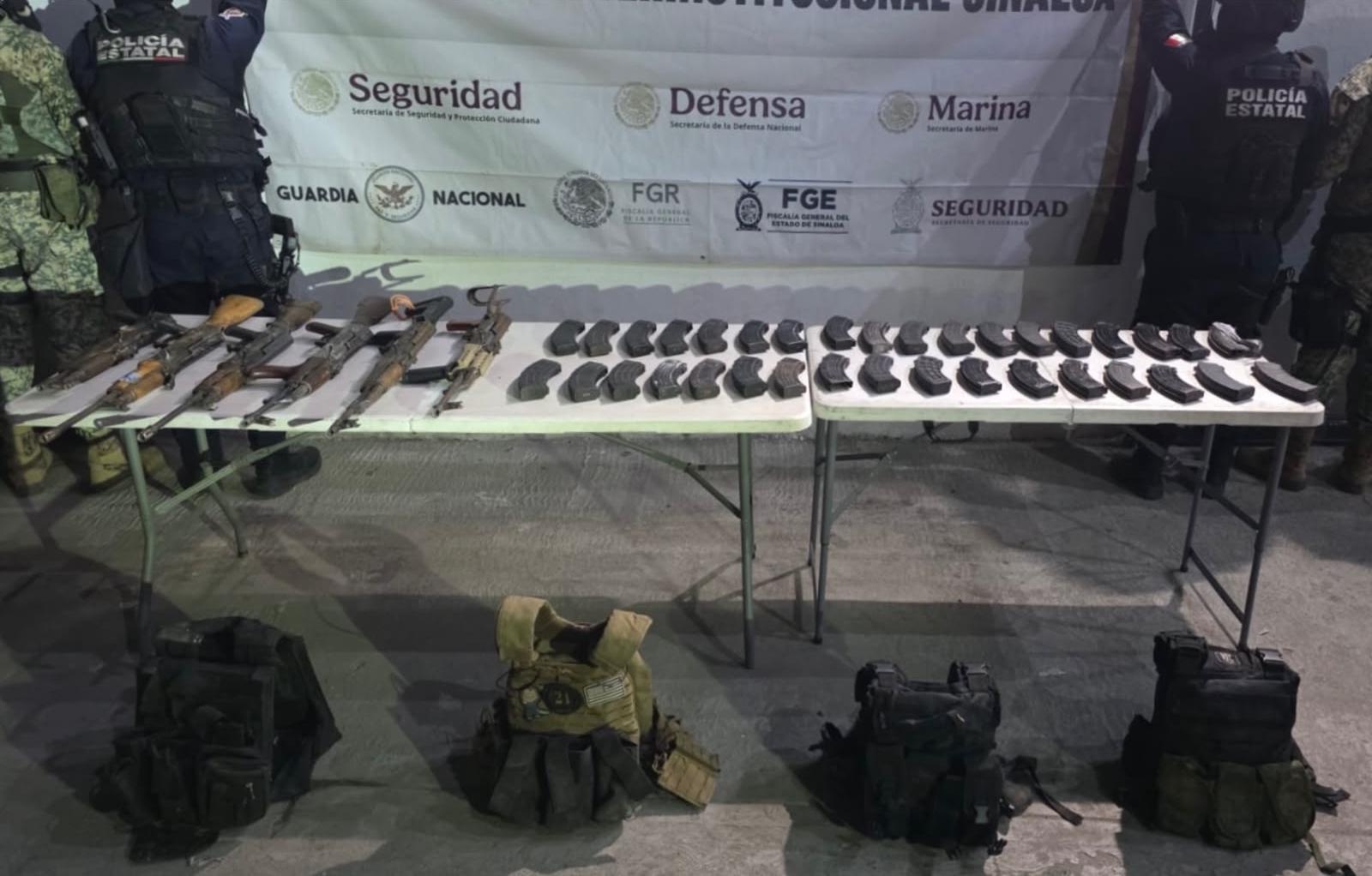 Detienen a dos civiles armados y asegura seis fusiles tras agresión en Mazatlán, Sinaloa