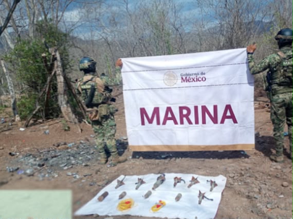 Eliminan amenaza en Elota, Sinaloa; Marina localiza y destruye 11 explosivos improvisados en Acatitán