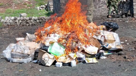FGR incinera más de 179 kilos de narcóticos en el Campo Militar 37