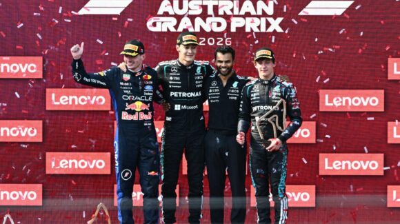 George Russell conquista el Gran Premio de Austria 2026; Checo Pérez abandona
