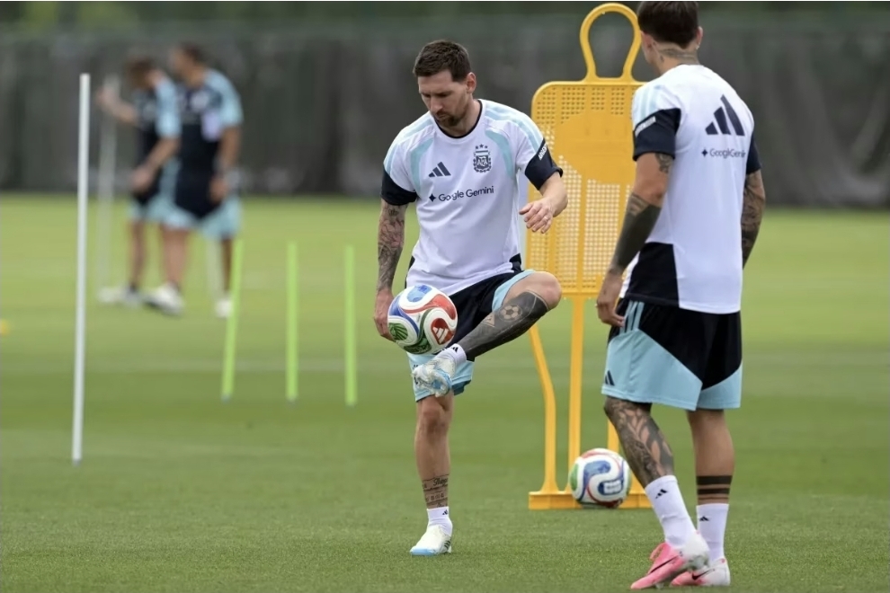 Lionel Messi en entrenamiento en Mundial 2026
