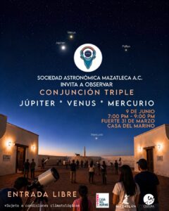 Mazatlán, Sinaloa levantará la mirada al cielo, anuncian observación gratuita de Júpiter, Venus y Mercurio desde el Fuerte 31 de Marzo