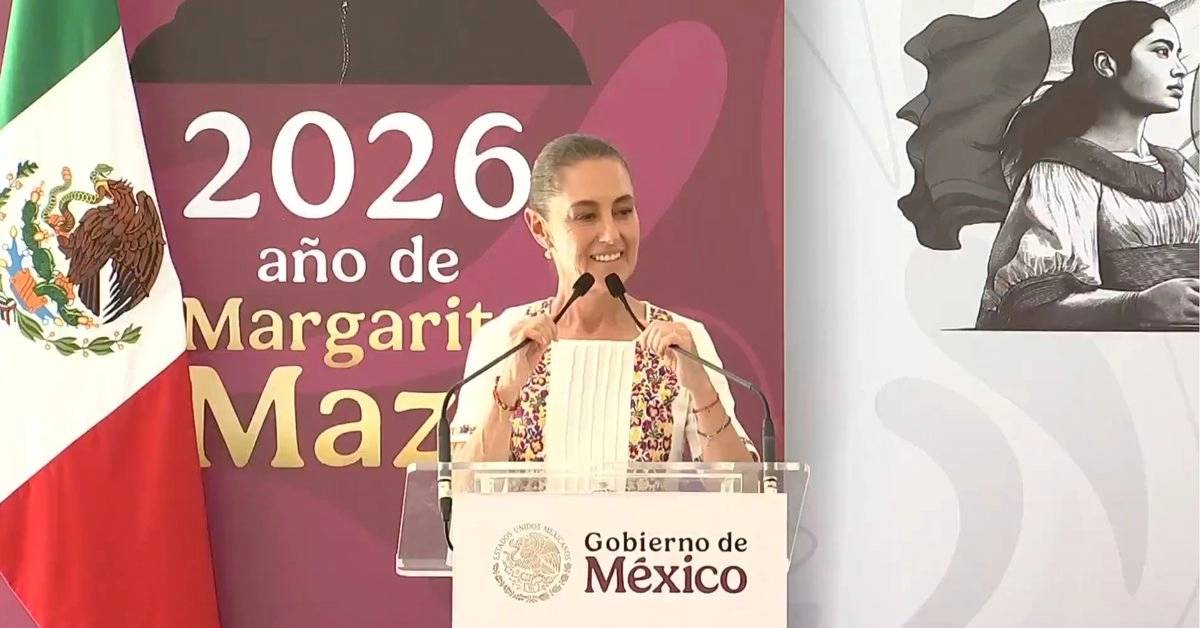 Presidenta Claudia Sheinhaum, durante su gira de fin de semana en Chiapas.