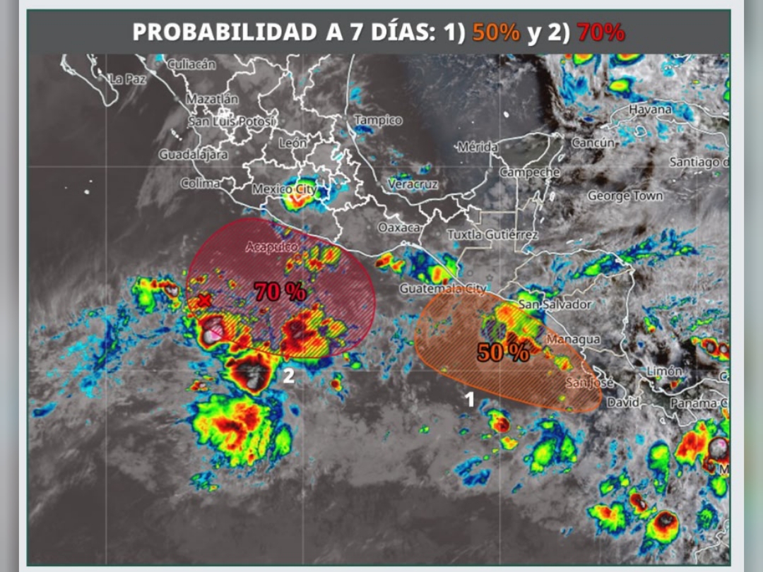 Probabilidad de formación de ciclones en el Pacifíco