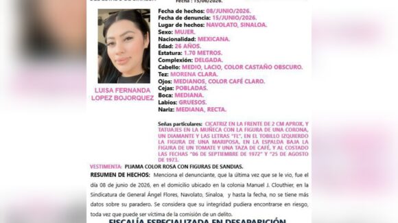 ¡Ayuda a localizarla! Buscan a Luisa Fernanda López Bojórquez, mujer desaparecida en La Palma, Navolato