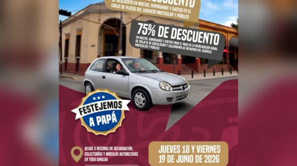 ¡SATES festeja a Papá!; Anuncian descuentos de hasta el 75% en trámites vehiculares