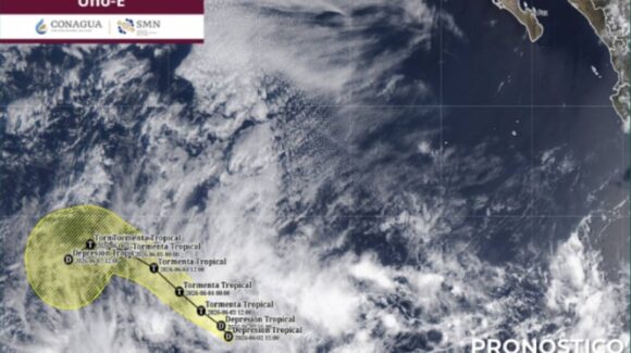 Se forma la depresión tropical Uno‑E al suroeste de Cabo San Lucas