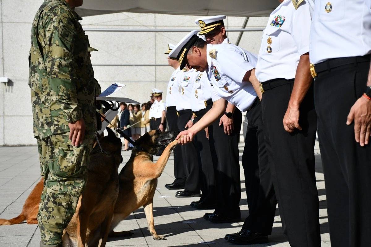 Semar despide con honores a binomios caninos Niko, Hunter e Hidra