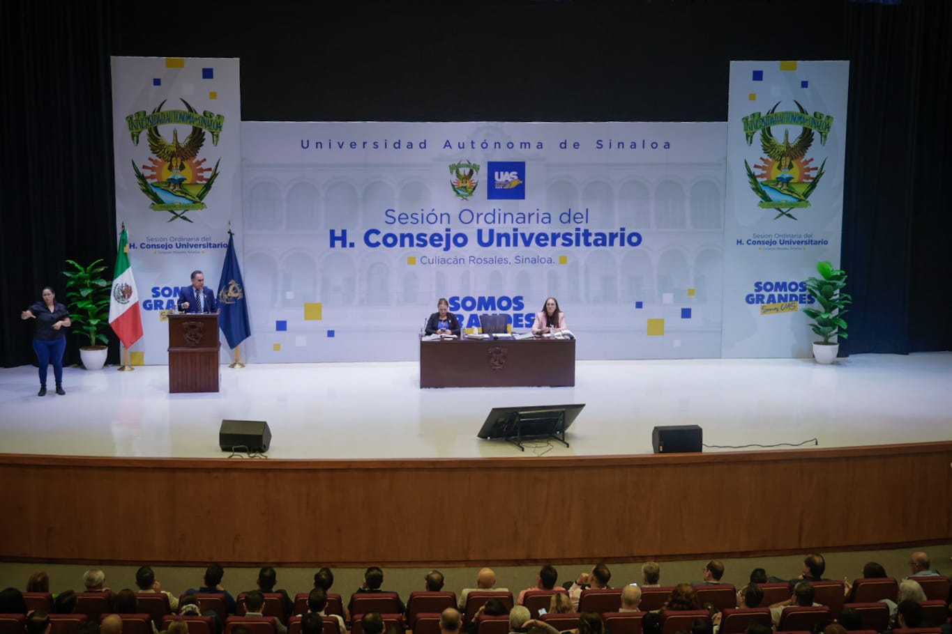 Sesión del Consejo Universitario de la UAS
