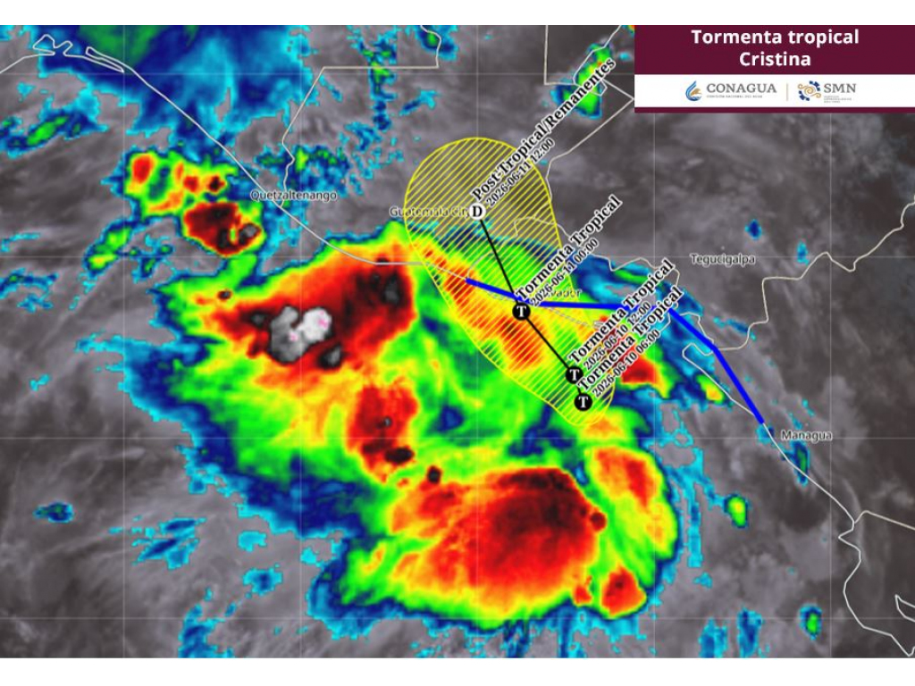 Tormenta tropical Cristina actualización