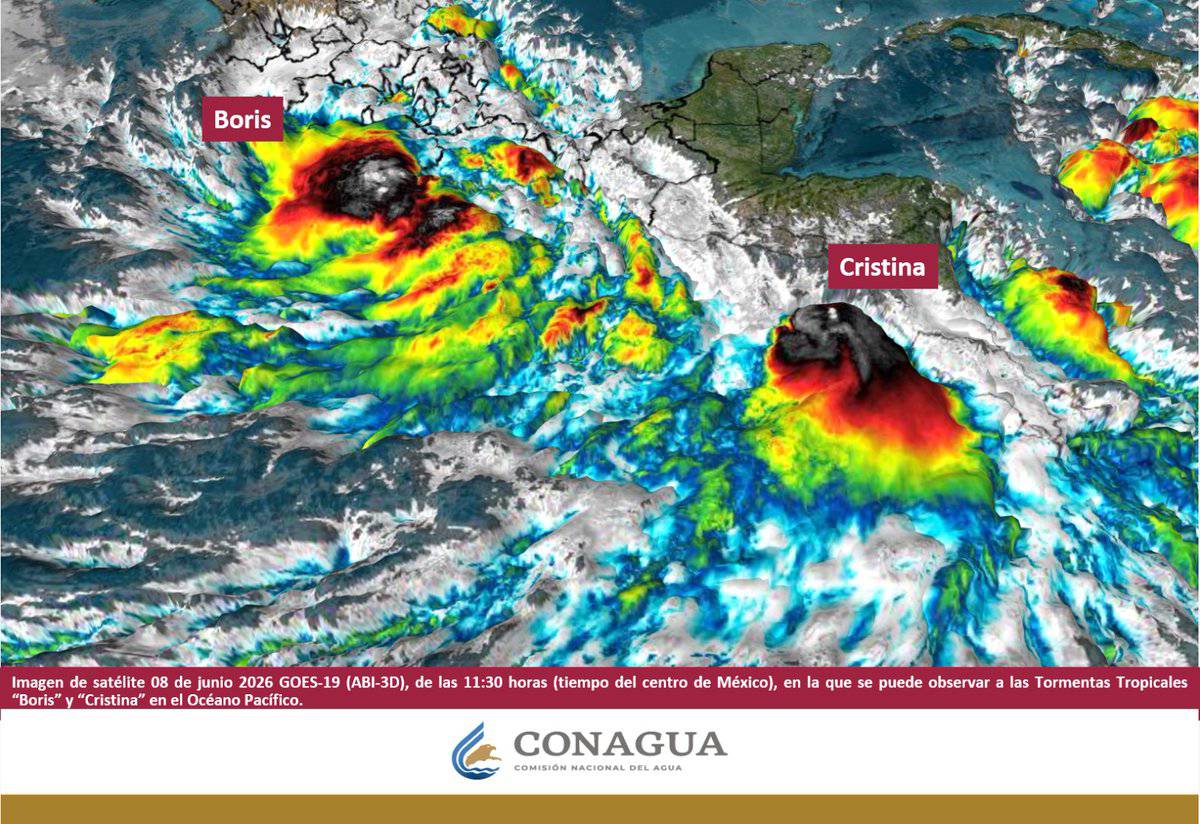 Tormenta tropical ‘Cristina’ se forma en el Pacífico; ‘Boris’ amenaza costas de México