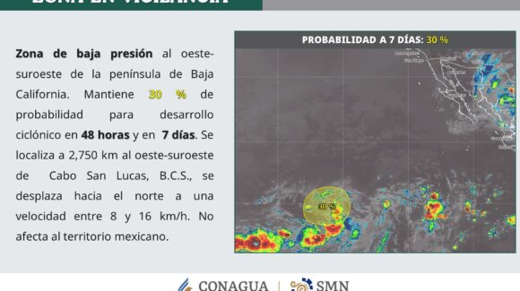 Huracanes 2026: Zona de baja presión mantiene potencial ciclónico en el Océano Pacifico