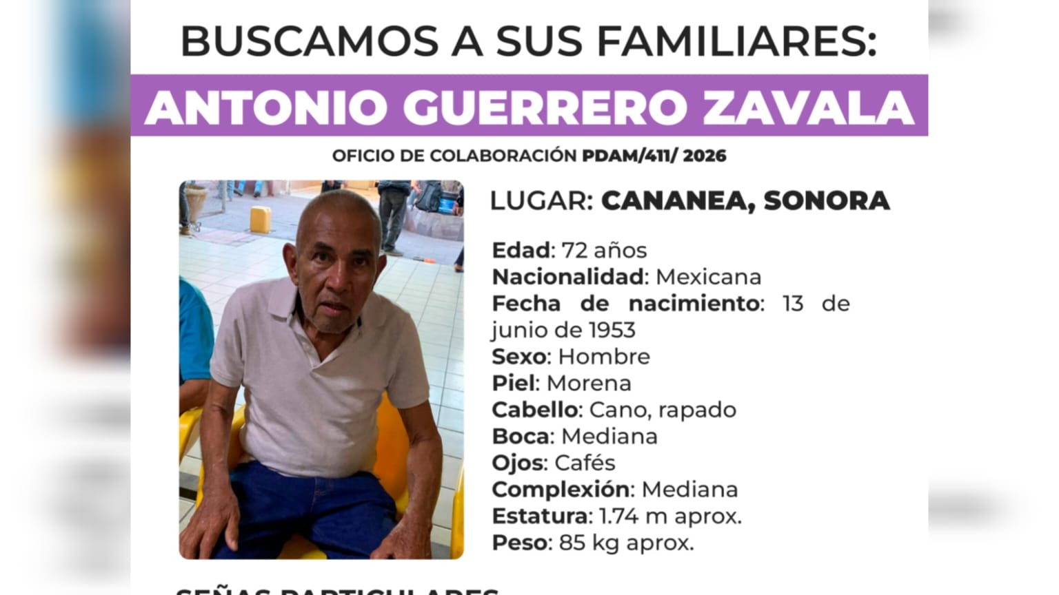 Antonio Guerrero desaparecido