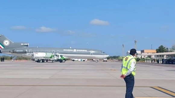 Más de 100 elementos de la Guardia Nacional arriban al Aeropuerto Internacional de Los Mochis, Sinaloa