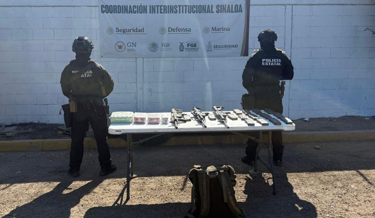 Aseguran armamento en La Limita de Itaje, en Culiacán