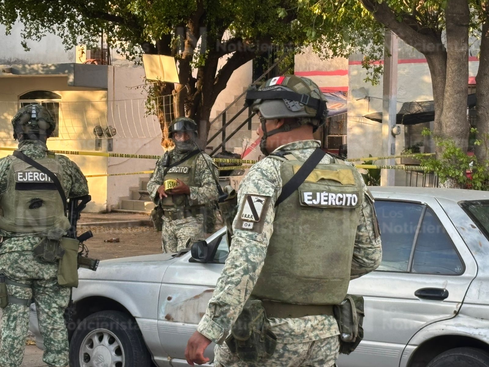 Ejército en el lugar de los hechos