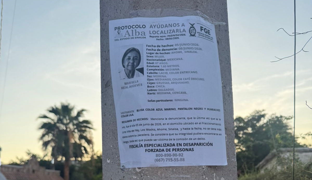 Buscan a Marisela Real Audeves, desaparecida en Los Mochis
