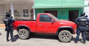 Camioneta asegurada en Culiacán