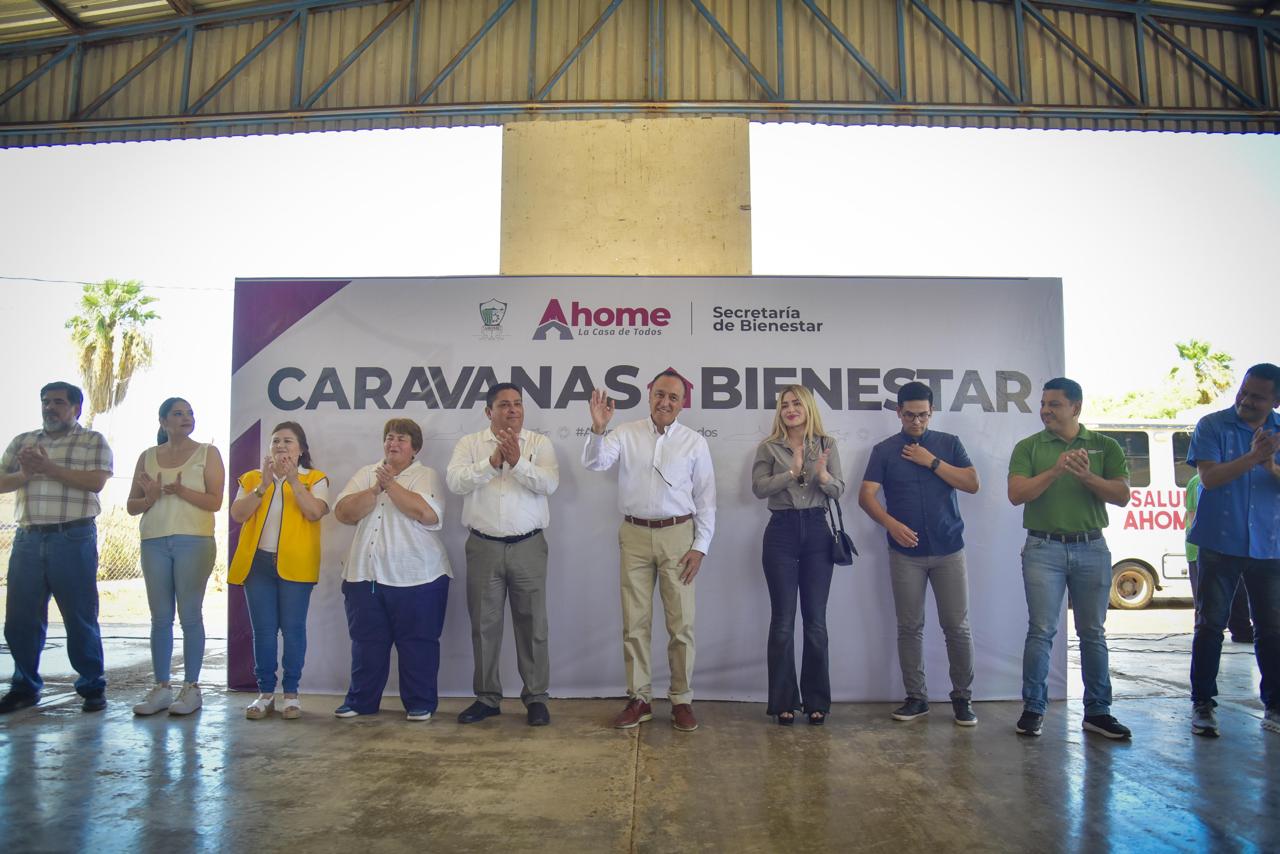 Caravana del Bienestar en Las Grullas Margen Izquierda, en Ahome
