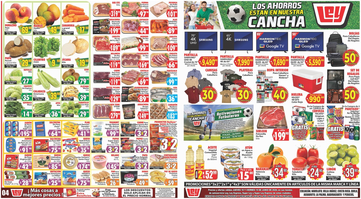 Ofertas de Casa Ley del 18 y 19 de junio
