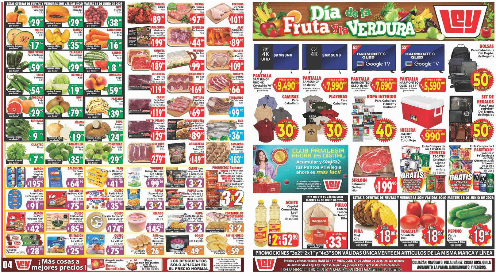 Ofertas de Casa Ley para el 16 y 17 de junio