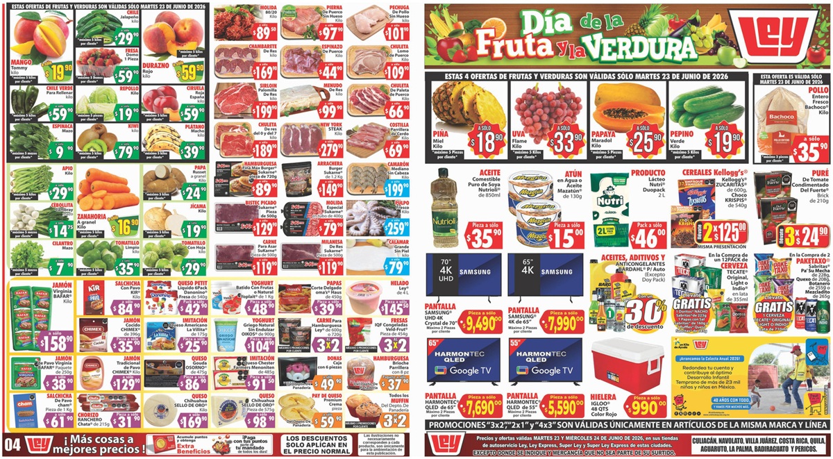 Ofertas de Casa Ley para el 23 y 24 de junio