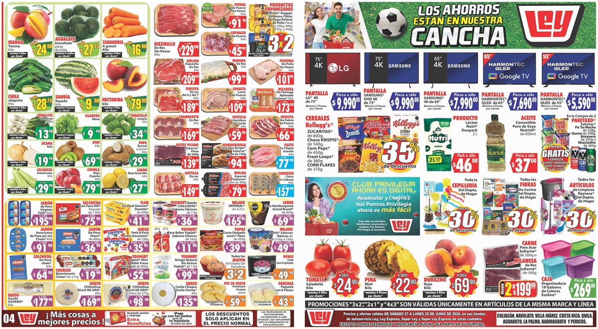 Ofertas de Casa Ley del 27 al 29 de junio