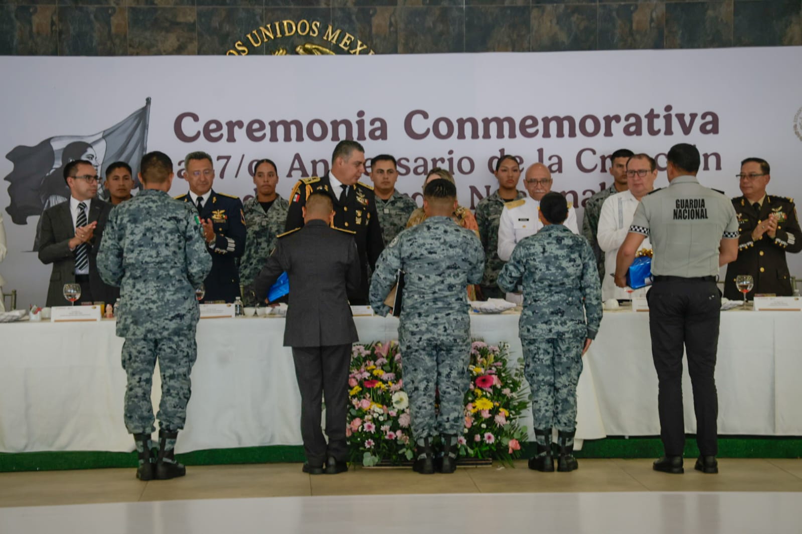 Ceremonia por el aniversario de la Guardia Nacional en El Sauz, Culiacán