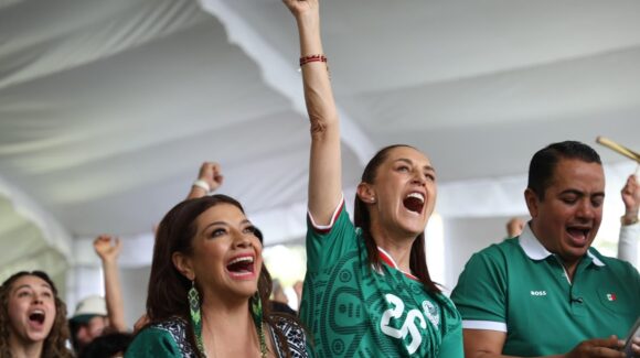 Mundial 2026: Claudia Sheinbaum celebra gol de México, desde Deportivo de la Gustavo A. Madero