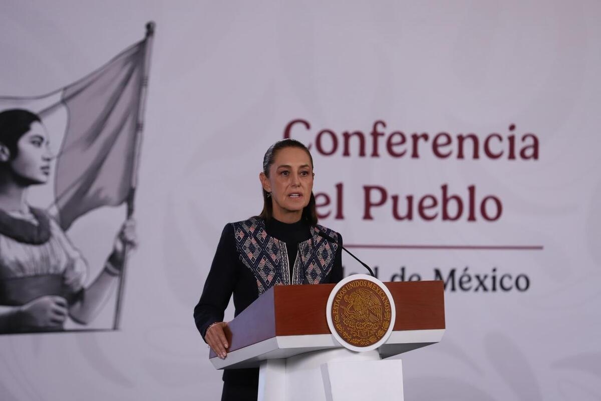 Claudia Sheinbaum Pardo en conferencia 'mañanera'