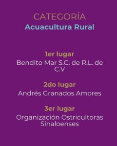 Conapesca entrega el Premio a la Pesca y Acuacultura Sustentable