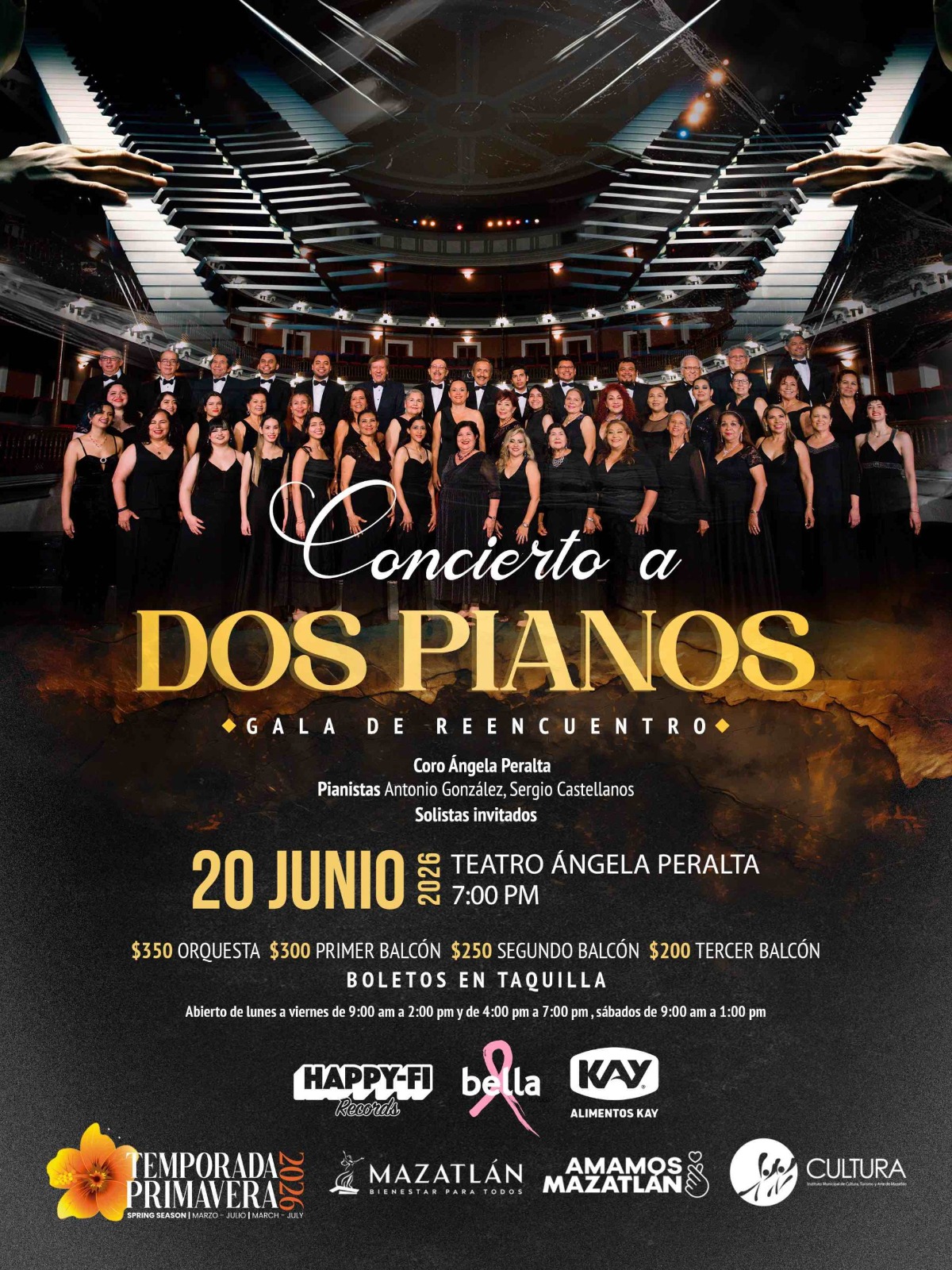 cartel concierto a dos pianos