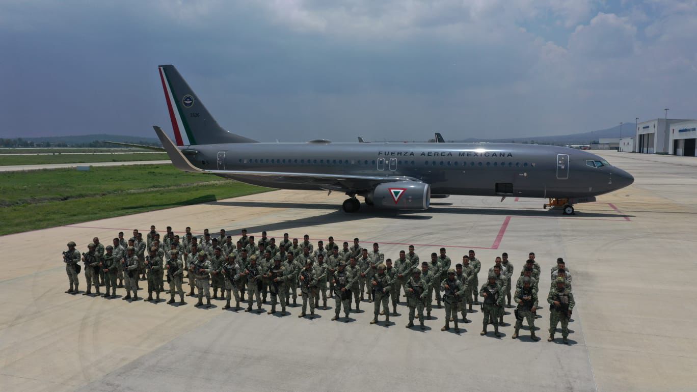 contingente del Cuerpo de Fuerzas Especiales del Ejército Mexicano arribó a la 9na Zona Aérea Militar,