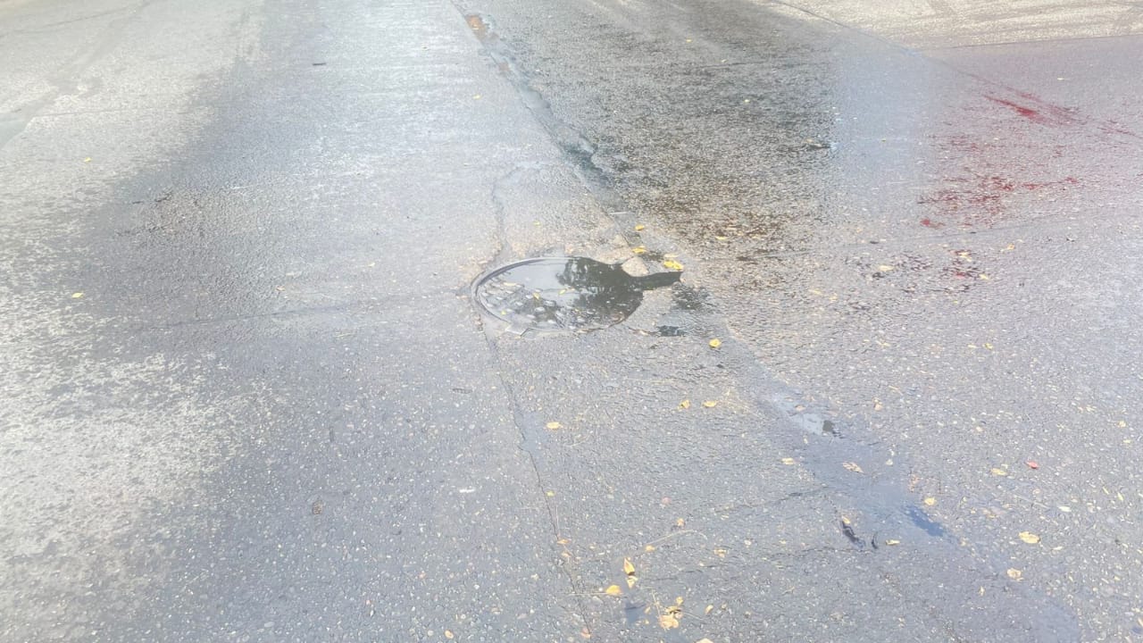 Derrame de líquidos en el Centro de Guasave